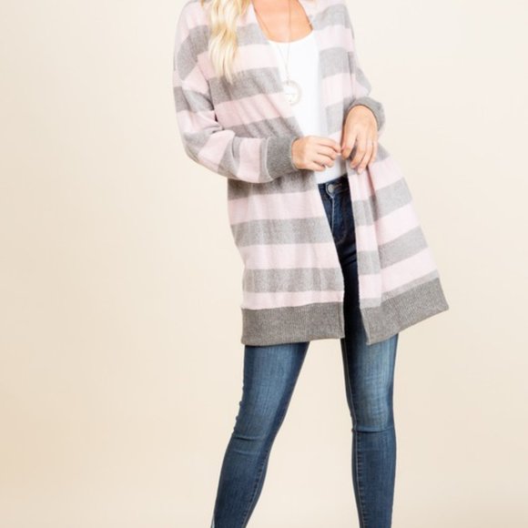 Ultra Soft Striped Cardigan - Picture 7 of 9